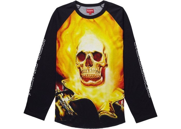 Supreme Ghost Rider Raglan L/S Top Black