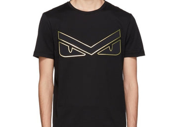 Fendi Bag Bugs Eyebrow T-Shirt Black