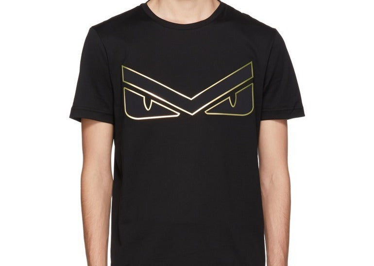 Fendi Bag Bugs Eyebrow T-Shirt Black