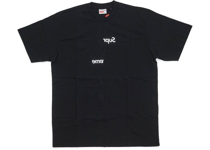 Supreme Comme des Garcons SHIRT Split Box Logo Tee Black