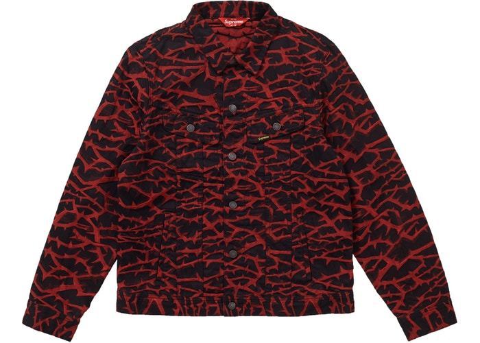 Supreme Thorn Trucker Jacket Red