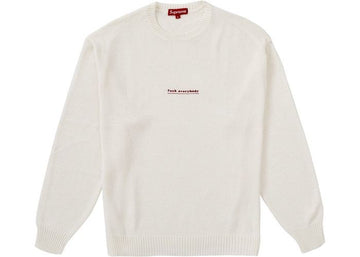 Supreme Fuck Everybody Sweater White
