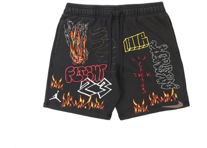 Travis Scott MJ Fleece Short Black