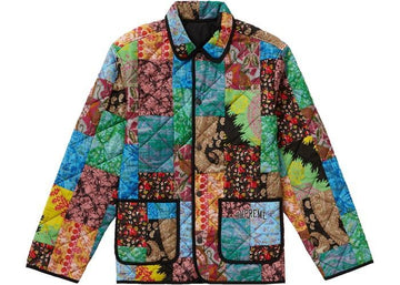 Supreme Reversible Patchwork Quilted Jacket Multicolor