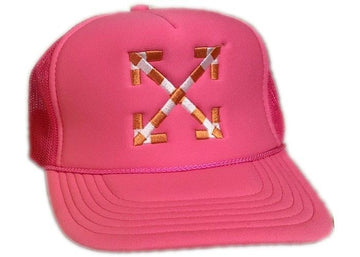 Virgil Abloh x MCA Figures of Speech Arrow Trucker Hat Pink