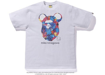 BAPE x Mika Ninagawa Bear Ape Head Tee White
