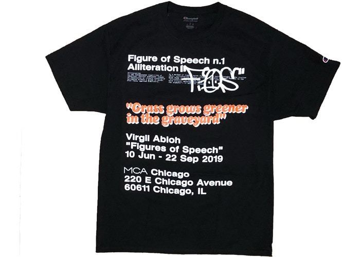 Virgil Abloh MCA Figures of Speech Grass Graveyard Tee Black