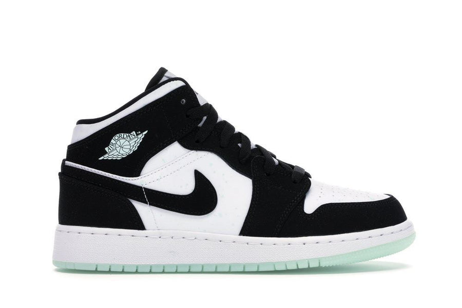 Air Jordan 1 Mid White Black Teal Tint (GS)