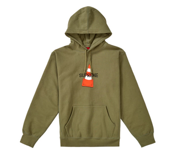 Supreme Cone Hooded Sweatshirt Light Olive