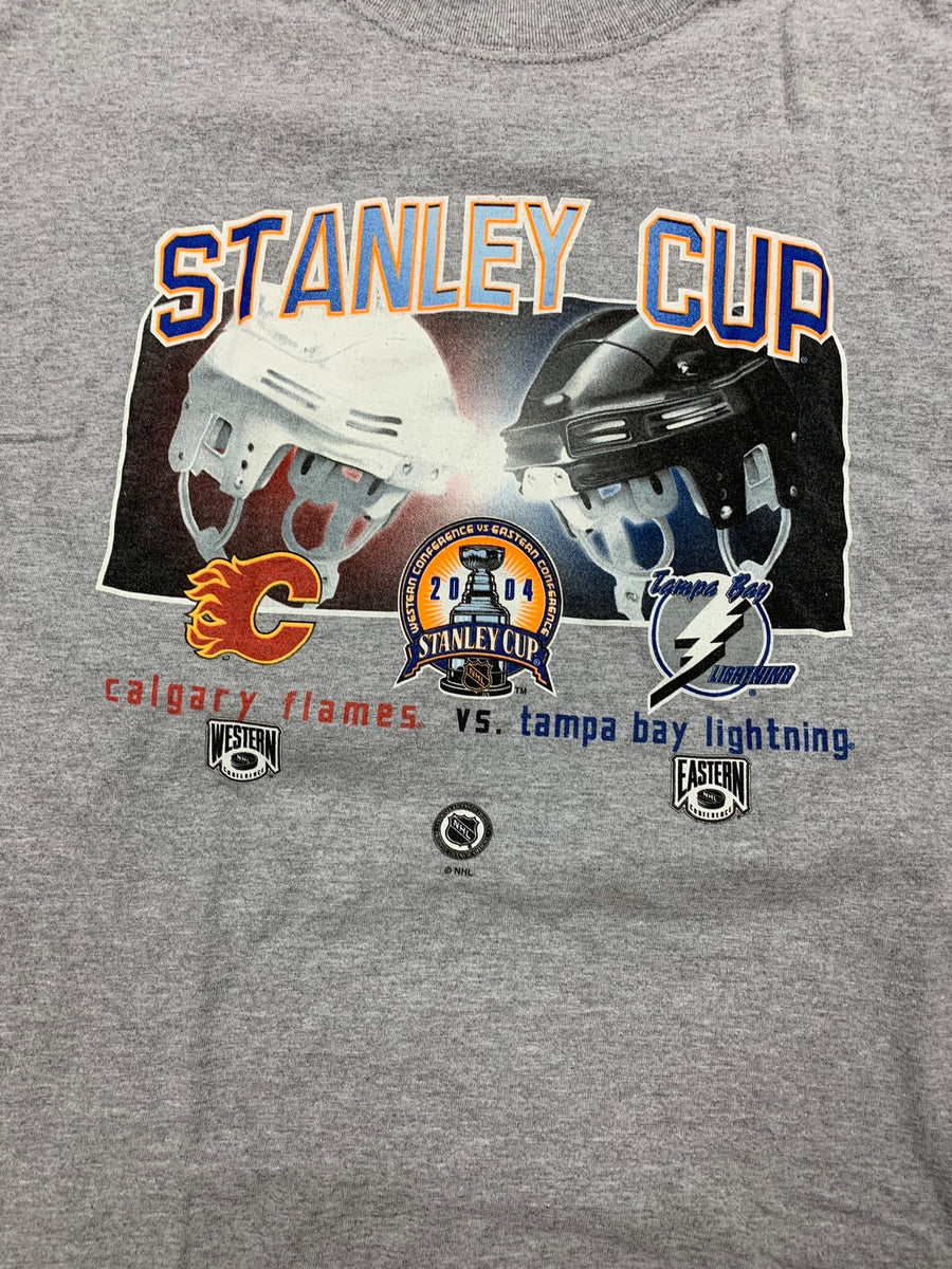 Vintage Stanley Cup Lightening VS Flames Tee Grey