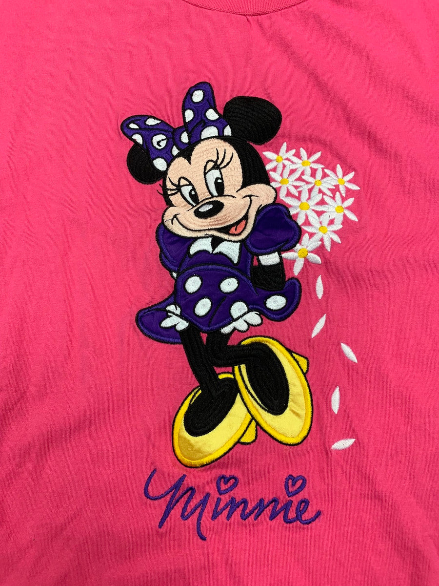 Vintage Mini Mouse Stitched Tee Pink