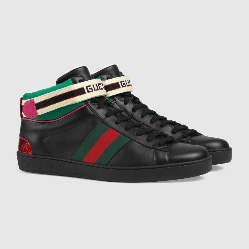 Gucci stripe Ace high-top sneaker