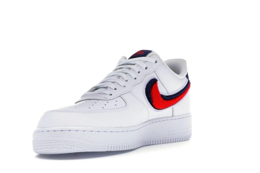 Nike Air Force 1 Low 3D Chenille Swoosh White Red Blue