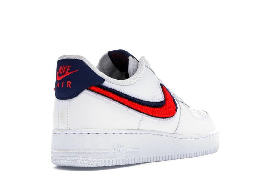 Nike Air Force 1 Low 3D Chenille Swoosh White Red Blue