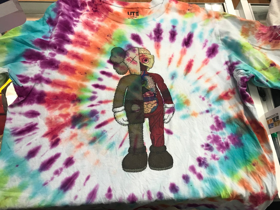 Kaws x Uniqlo Dissected Tie dye Tee