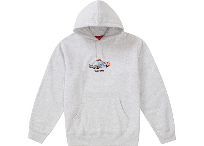 Supreme Cop Car Hooded Sweatshirt Ash Grey