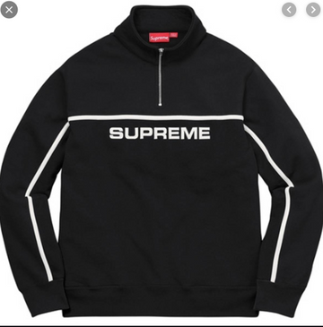 Supreme 2-Tone Half Zip Sweatshirt Black