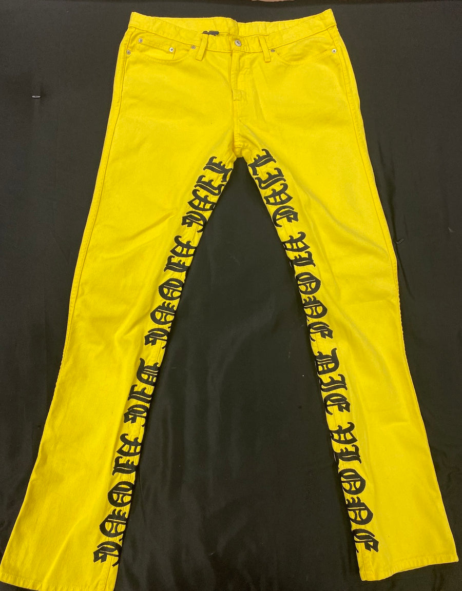 Vlone Friends Denim Pants Yellow