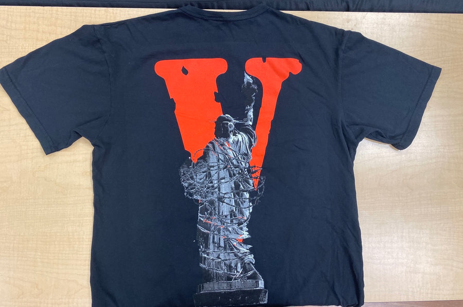 Vlone 'Statue of Liberty Barbed Wire' Tee Black