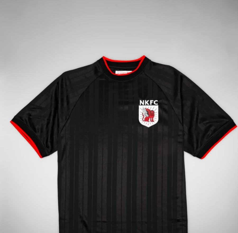 MITCHELL & NESS X NICE KICKS SOCCER SHIRT - BLACK/RED/WHITE