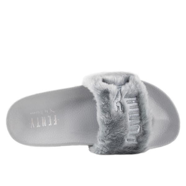 Puma Rihanna Leadcat Fenty Fur Slide Grey Sandal