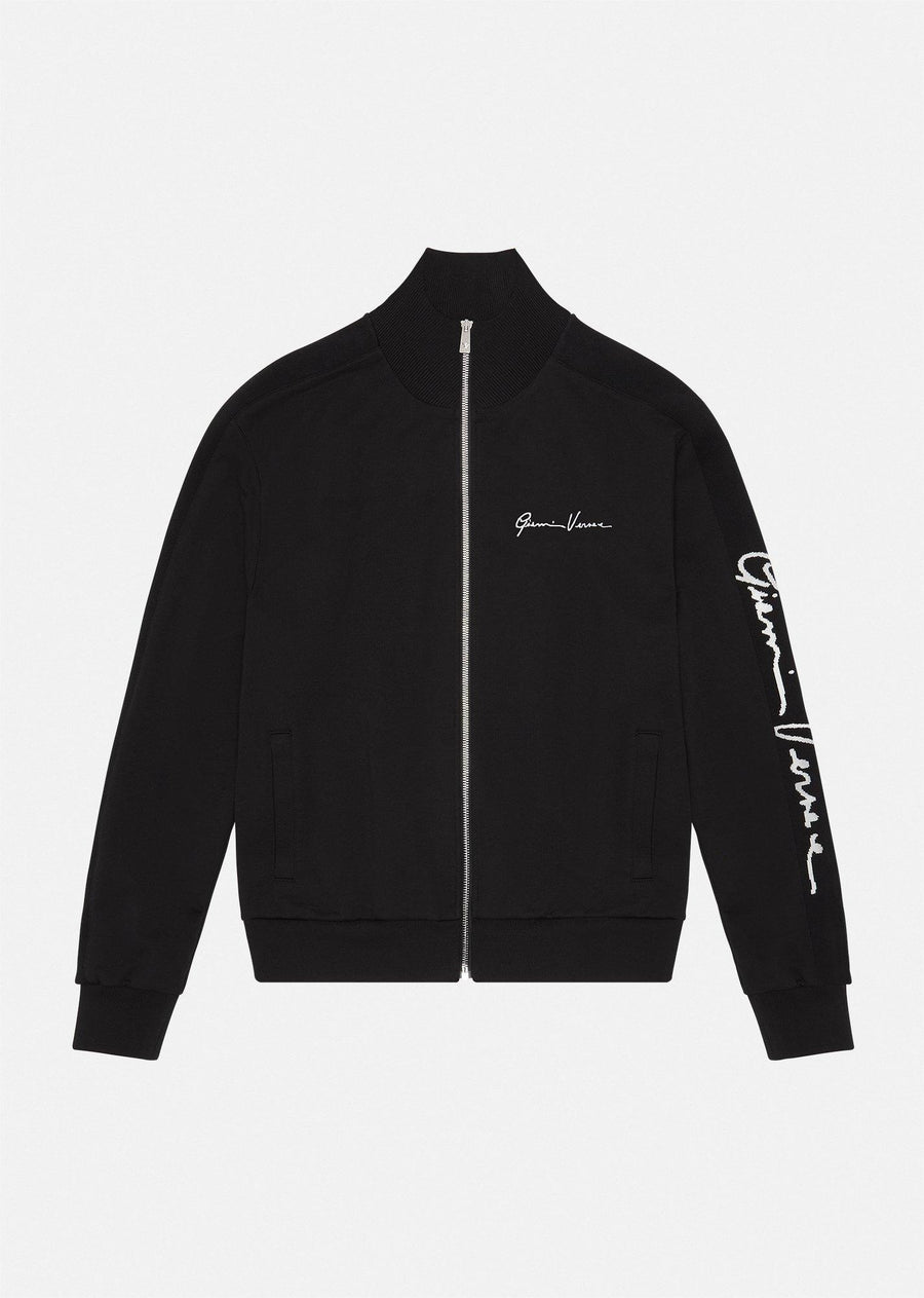 Versace Black GV Signature Embroidered Sweatshirt