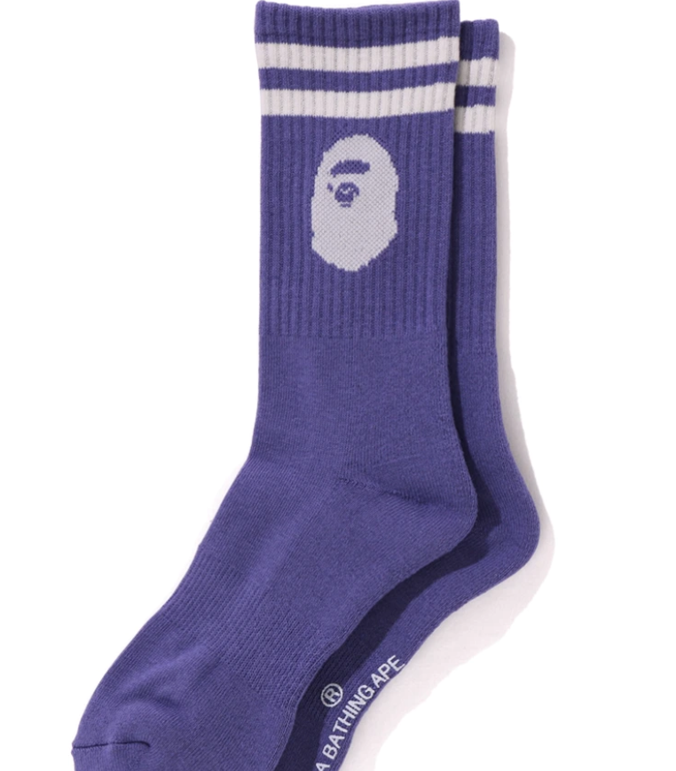 BAPE Ape Head Socks (FW19) Purple