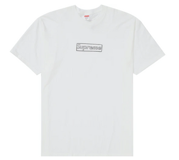 Supreme KAWS Chalk Logo Tee White