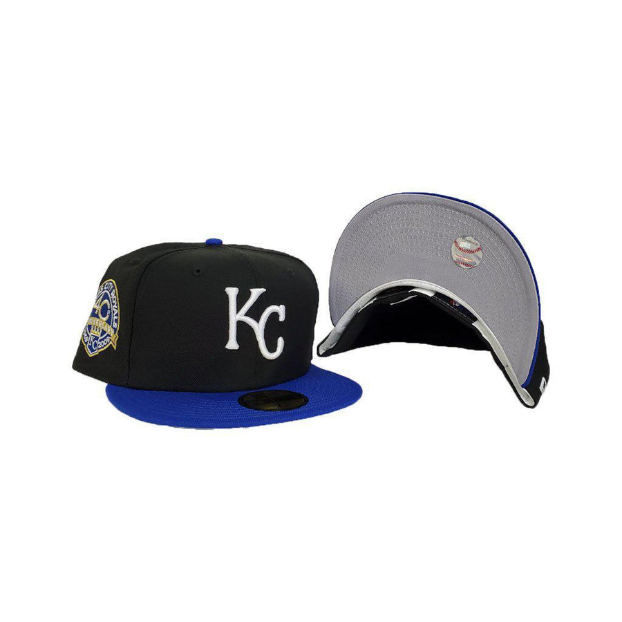 Kansas City Royals Black Light Royal Blue 40th Anniversary New Era 59Fifty Fitted