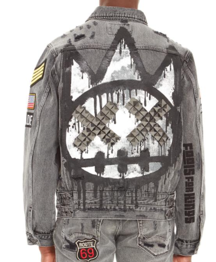 TYPE II BLACK GRAFFITI DENIM JACKET