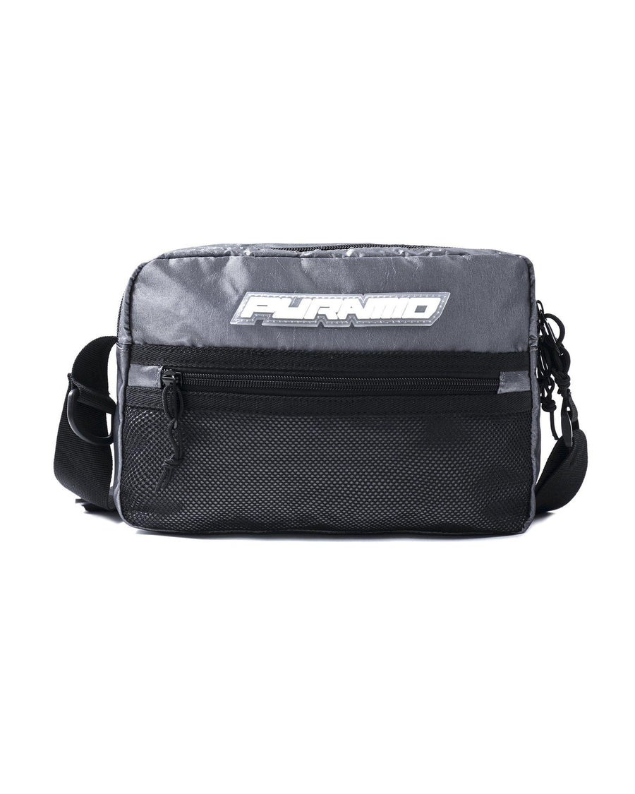 Pyramid Medium Tech Shoulder Bag Grey/Black