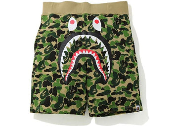 BAPE ABC Camo Shark Sweat Shorts Green