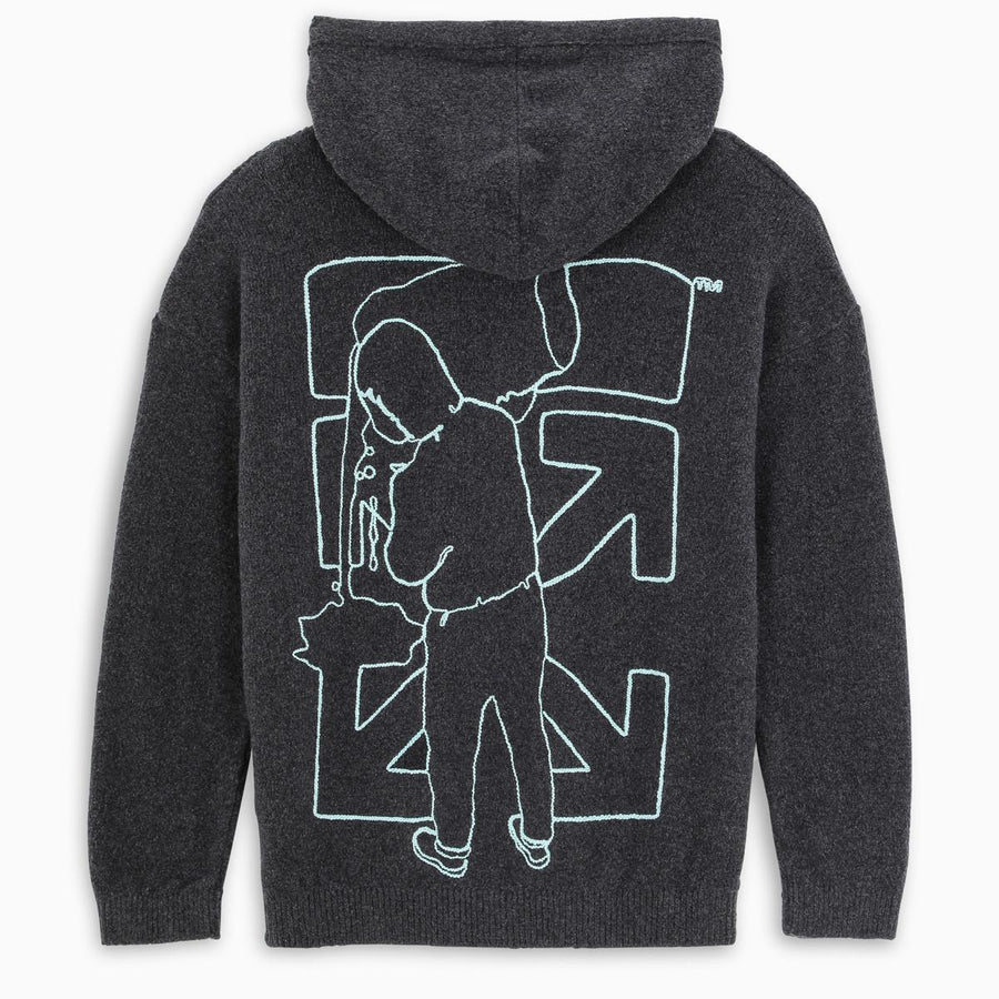Off-White Grey Barrel Worker Hoodie