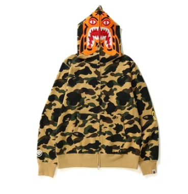 BAPE 1st Camo Tiger Full Zip Hoodie Yellow