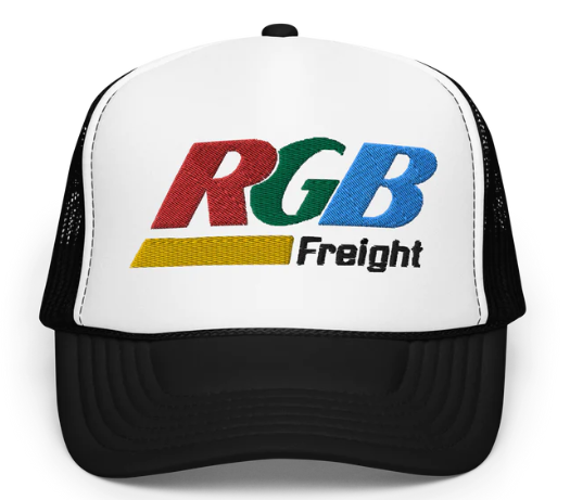 RGB Freight Trucker Hat White Black
