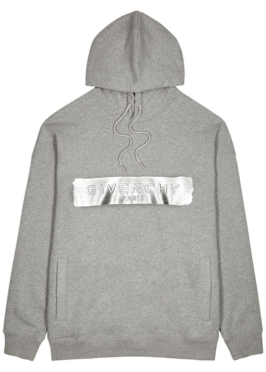 Givenchy Grey Logo Hooded Sweatshirt