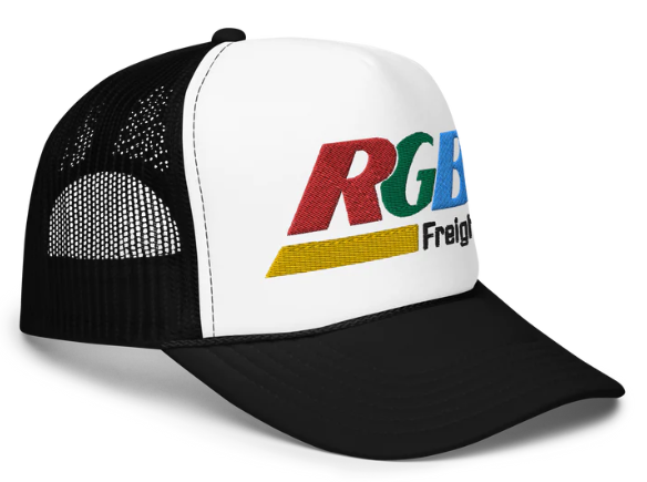 RGB Freight Trucker Hat White Black