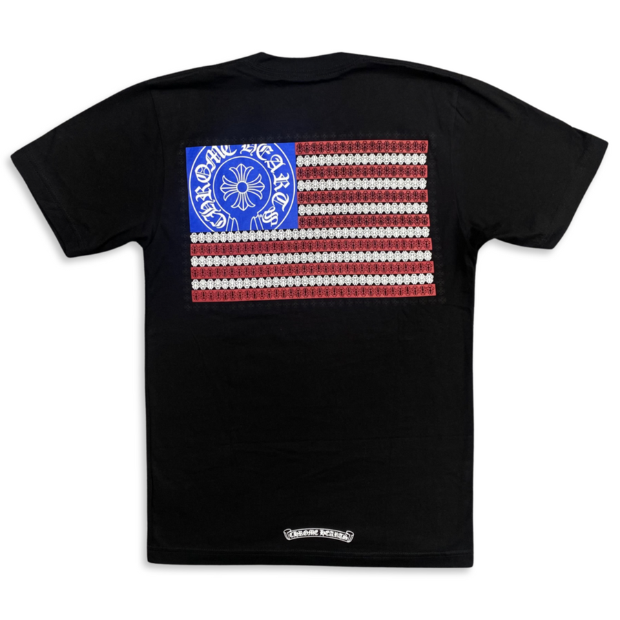 Chrome Hearts American Flag Tee Black