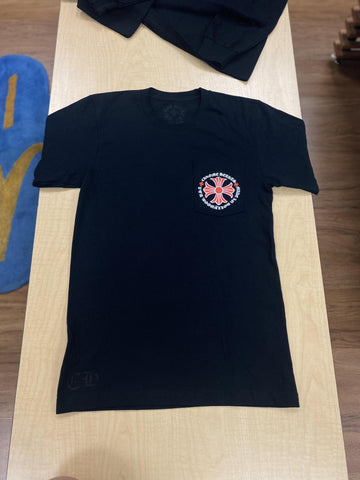 CHROME HEARTS Black/Red Short Sleeve With Pocket