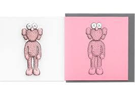 KAWS BFF Greeting Card (With Puffy Sticker) Pink