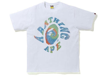 BAPE Tie Dye Twist College Tee White/Sax