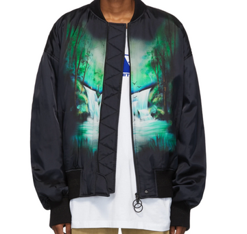 Off-White Black Waterfall Bomber Jacket