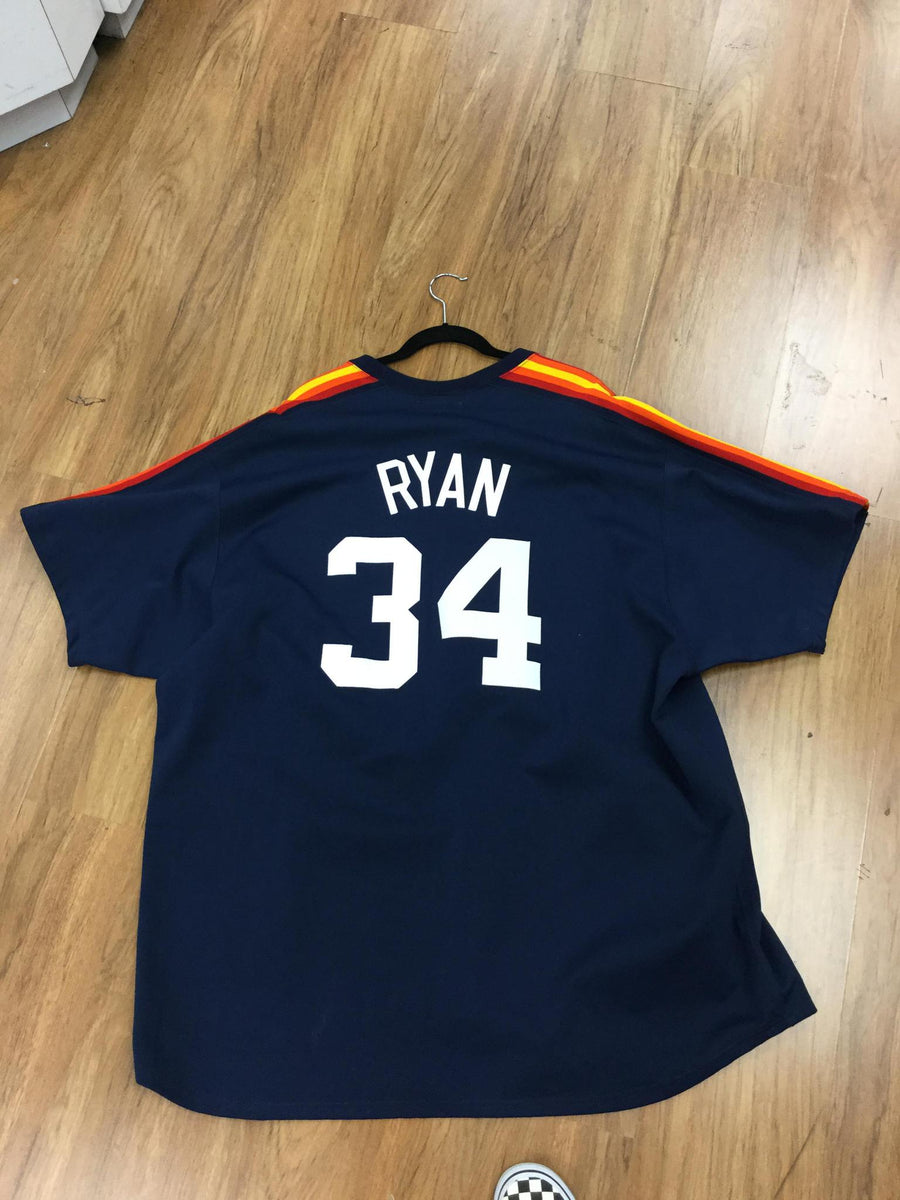 Vintage MLB 1980 Houston Astros Nolan Ryan #34 Jersey Mitchell Ness