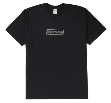 Supreme KAWS Chalk Logo Tee Black