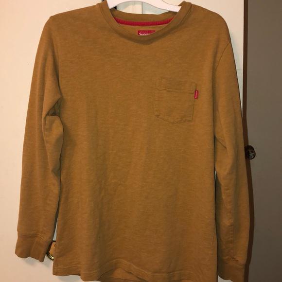 Supreme Long Sleeve Pocket Tee Brown