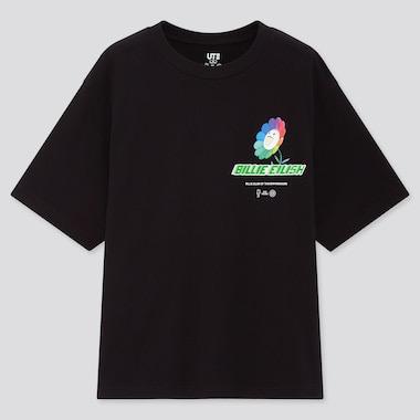 WOMEN BILLIE EILISH BY TAKASHI MURAKAMI UT (SHORT-SLEEVE OVERSIZED GRAPHIC T-SHIRT BLACK)