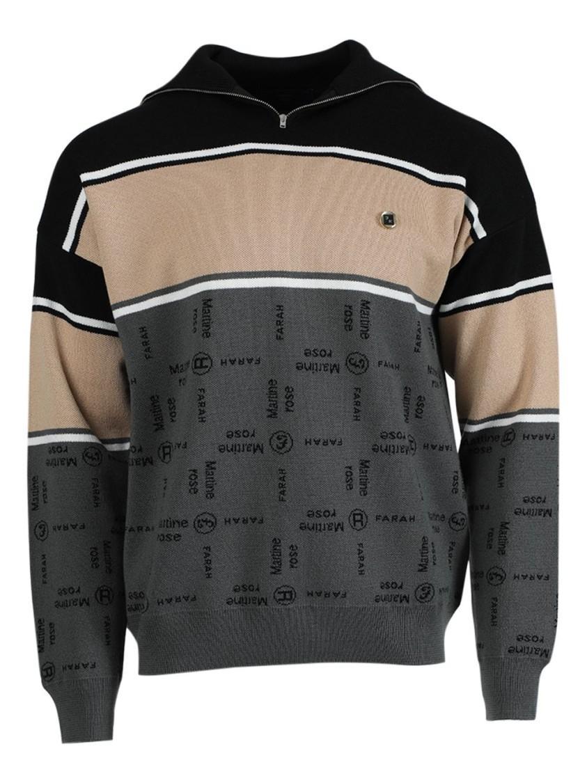 Martine Rose X Farah Cubic Knit Charcoal Grey