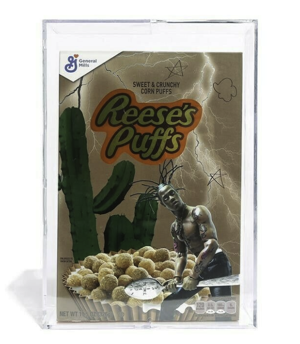 Travis Scott x Reese's Puffs Cereal Limited Edition Box w/ Acrylic Case