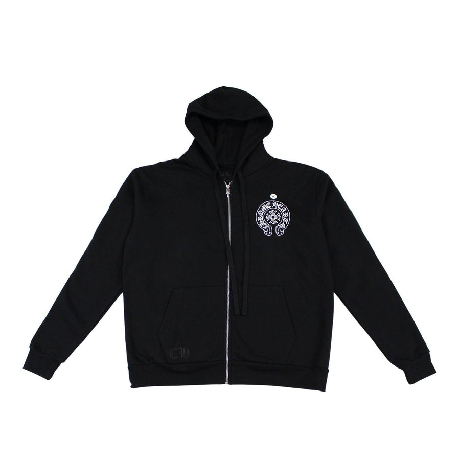 Chrome Hearts Horse Shoe Floral Zip Up Black