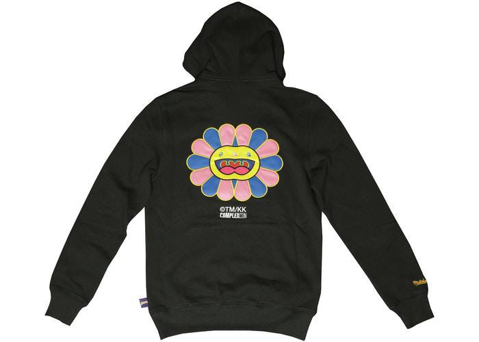 Takashi Murakami ComplexCon x LA Lakers M&N Mutated Flower Hoodie Black